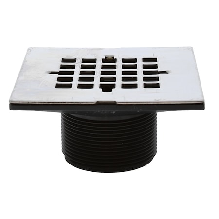 Jones Stephens 2in PVC Spud with 4-1/4in Stainless Steel Stamped Square Strainer D50887